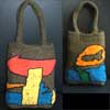 Petite Kandinsky felted bags