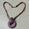 Lava Stone beaded crochet necklace