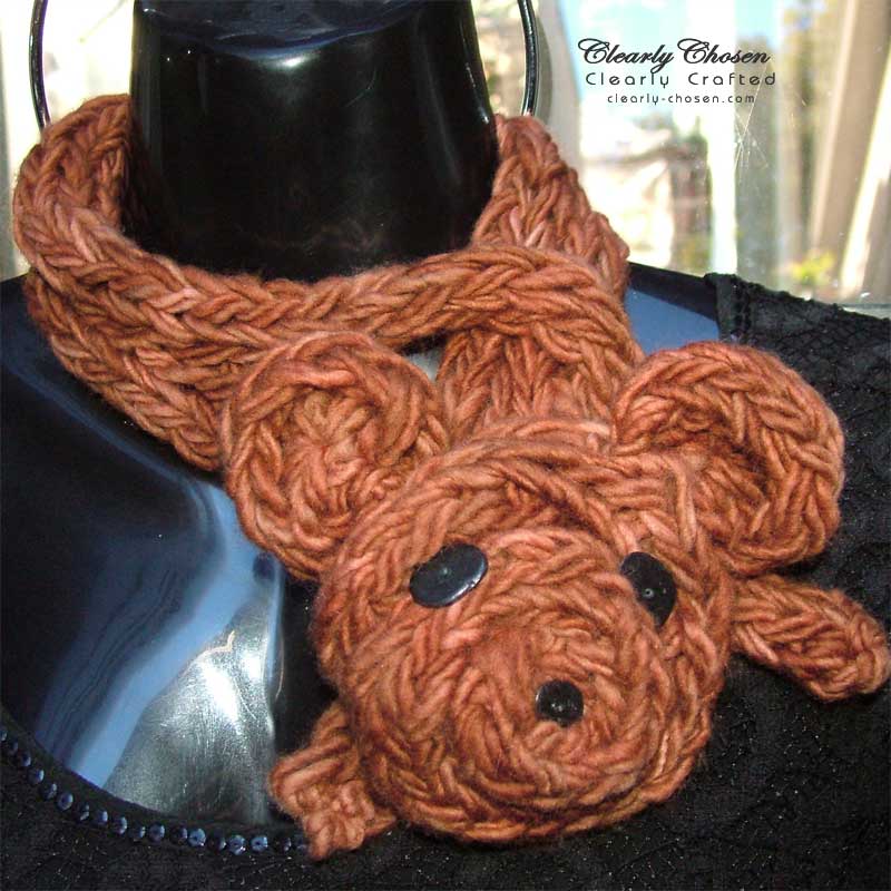 Finger Knitting Necklet Scarves