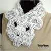 finger knitted scarf