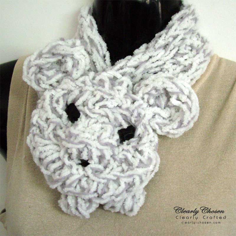 Finger Knitting Necklet Scarves