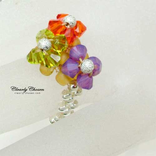 Petite Fleur Swarovski Rings