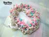 Turquoise and Pink Crochet Bracelet