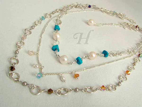 Handmade earrings necklace