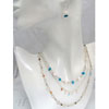 Swarovski and Turquoise triple strand necklace