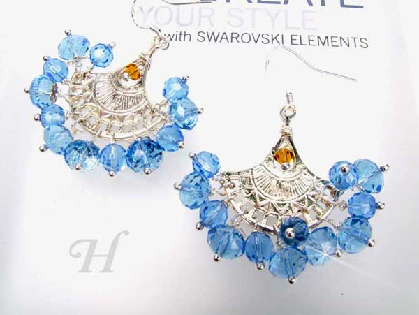 Dancing Blues handmade earrings