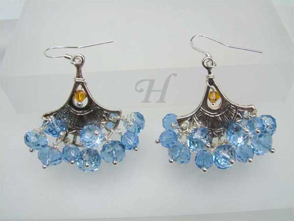 Dancing Blues handmade earrings