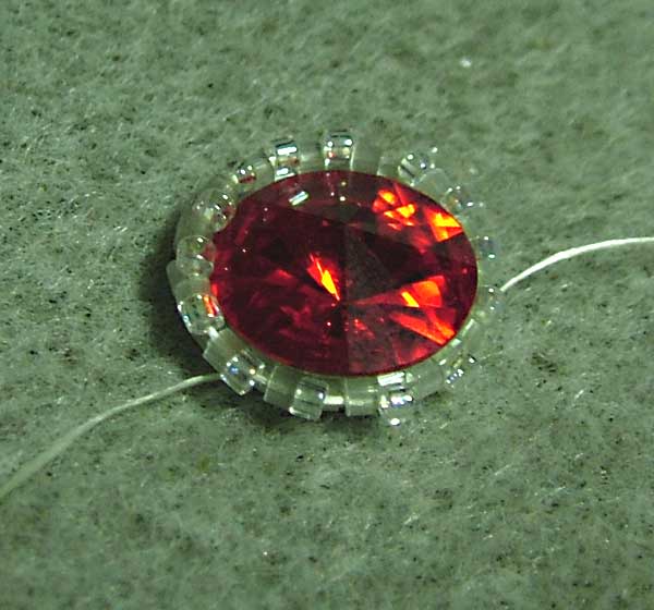 Red Sun earrings with Swarovski Rivoli