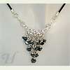 Traingulation Hematite chain maille necklace