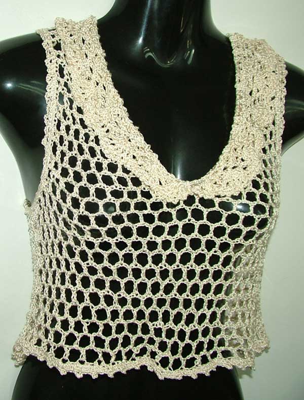 Open Crochet work crop top