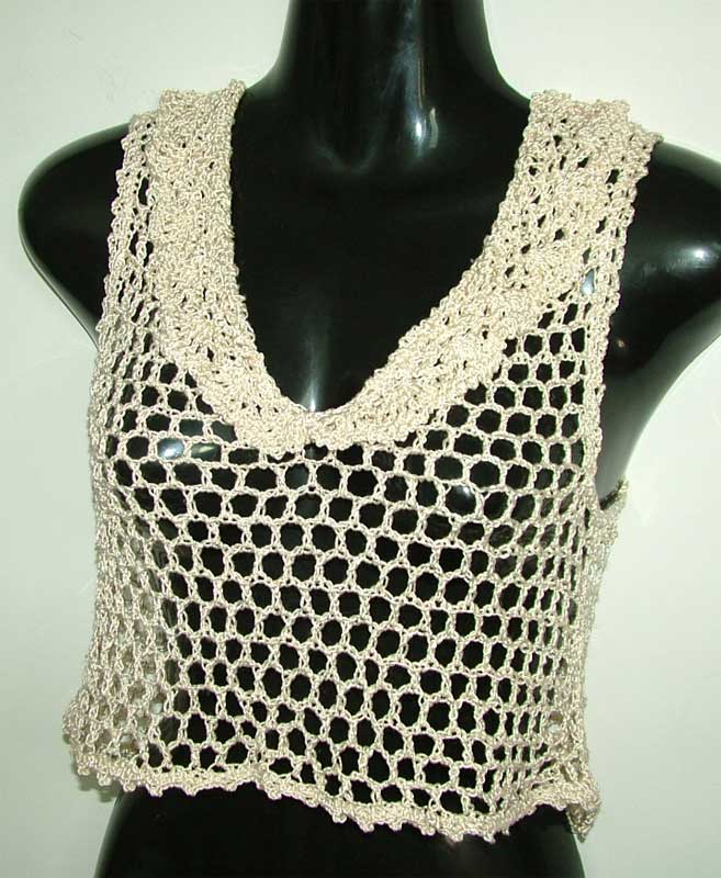 Open Crochet work crop top