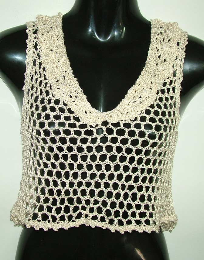 Open Crochet work crop top