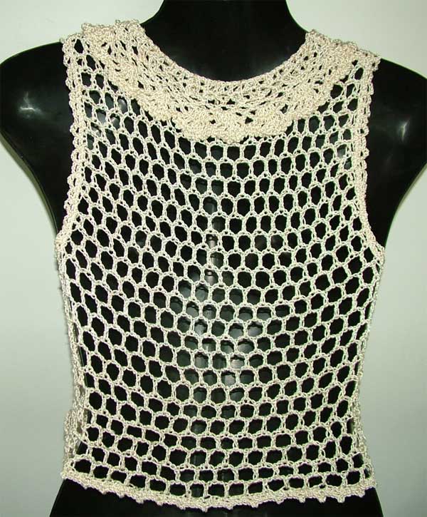 Open Crochet work crop top