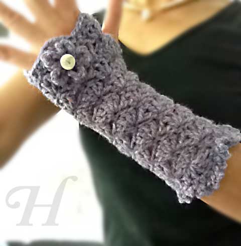 Long Romance Crochet Fingerless Gloves Hand Warmers