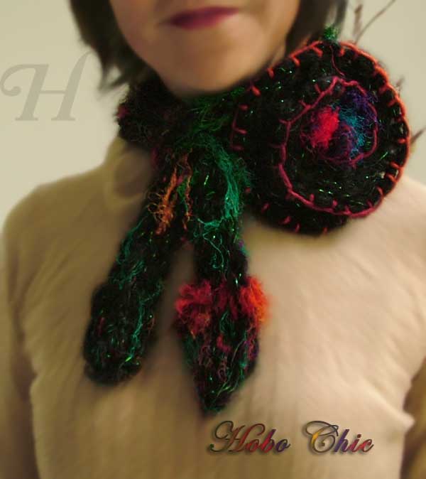 Hobo Chic - Handy Trendy finger knitted woolen scarf