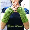 Green Laced Crochet Fingerless Gloves