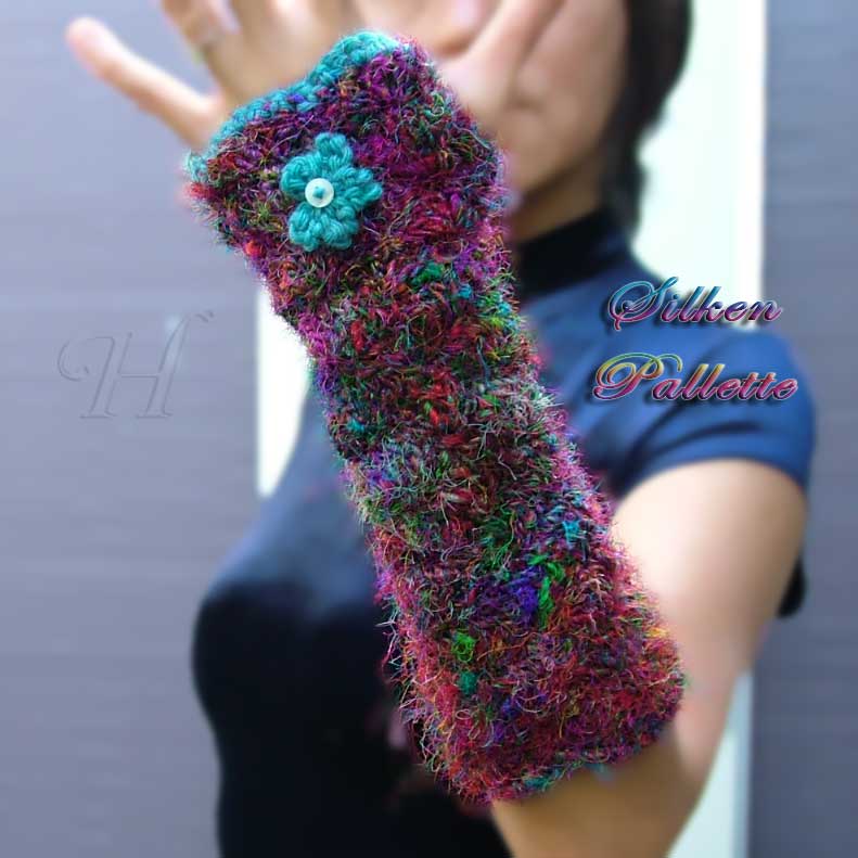 Crochet Fingerless Gloves Hand Warmers