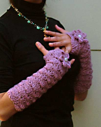 Crochet Fingerless Gloves Hand Warmers