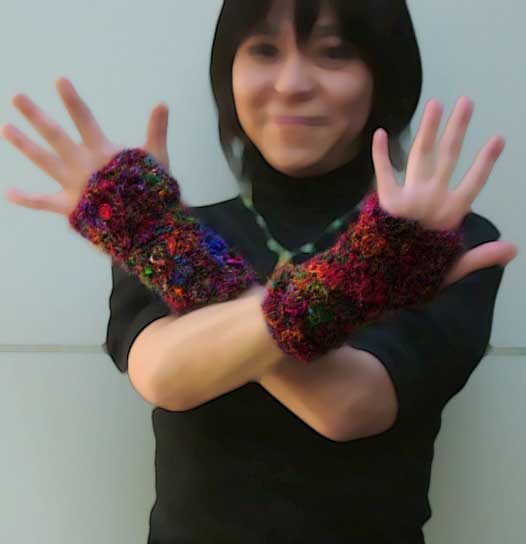 Crochet Fingerless Gloves Hand Warmers