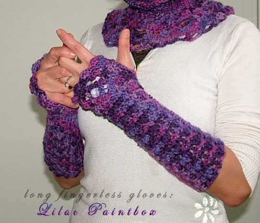 Crochet Fingerless Gloves Hand Warmers