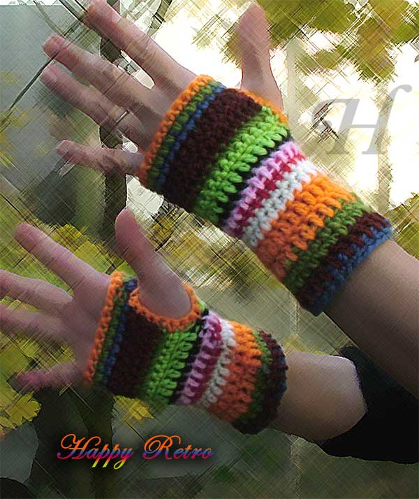 Crochet Fingerless Gloves Hand Warmers