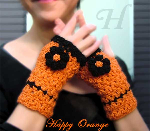 Crochet Fingerless Gloves Hand Warmers