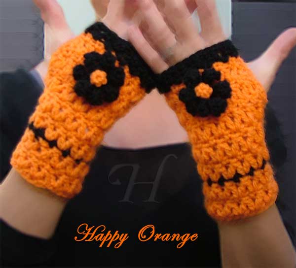 Crochet Fingerless Gloves Hand Warmers