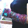 Silken Palette Crochet Fingerless Gloves