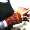 Chocolate Caramel Crochet Fingerless Gloves