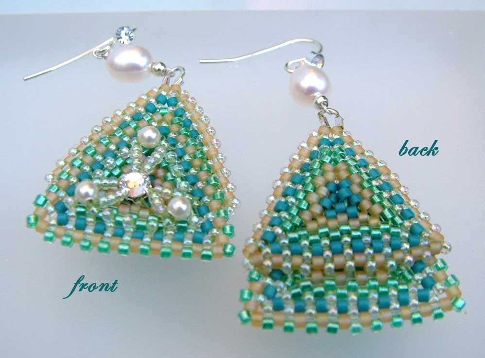 Pearly Earth and Sea beaded jewelry set