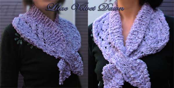 hand knitted neck shawl or neckwarmer