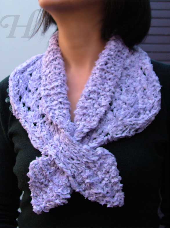 hand knitted neck shawl or neckwarmer