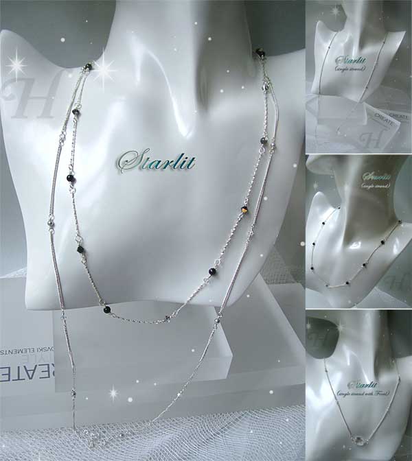 Starlit Swarovski and Sterling Silver Modular Necklace