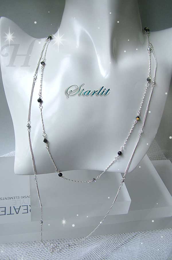 Starlit Swarovski and Sterling Silver Modular Necklace