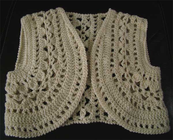 Cream Bolero - crochet style top