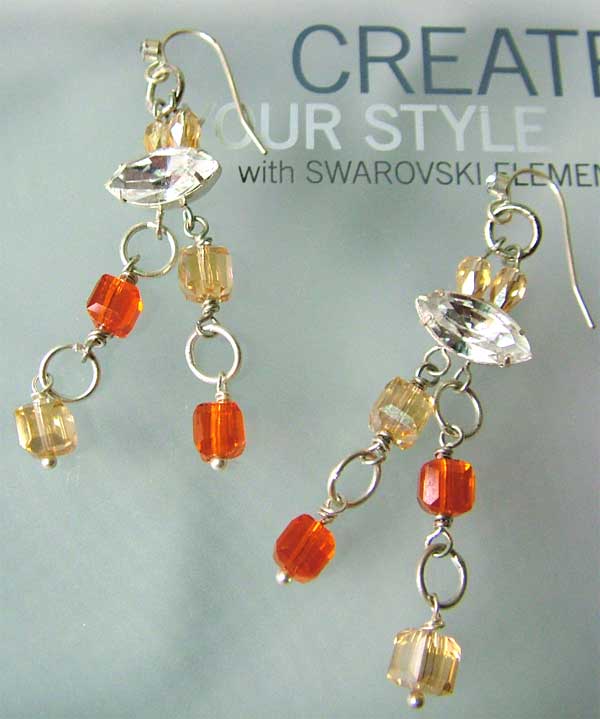 Astral Cube Swarovski Handmade Earrings