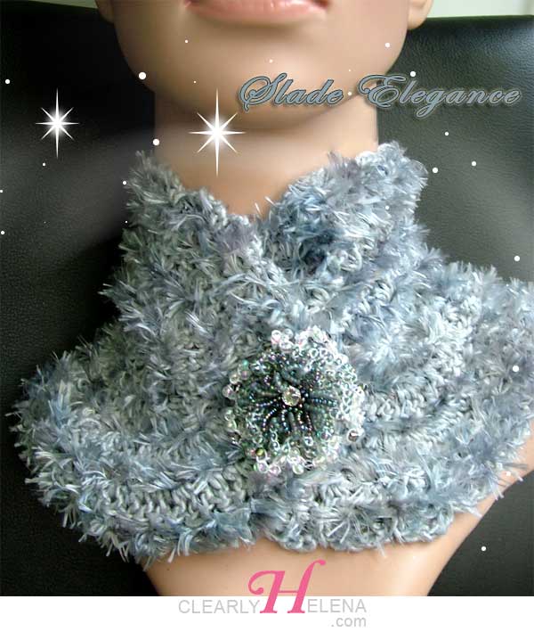 Beaded Crochet Scarf and Gloves set