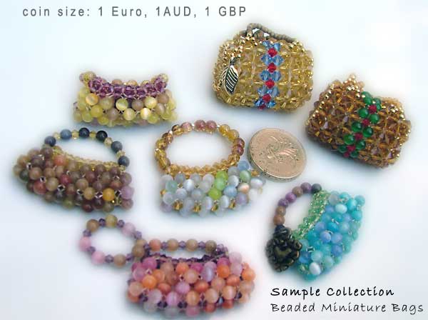 miniature beaded bags