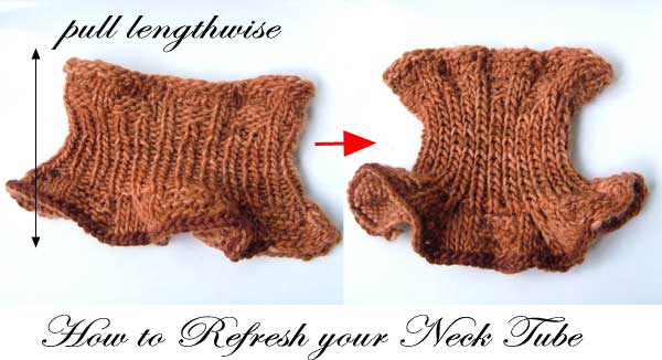 refresh or reshape neck tube aka neck warmer