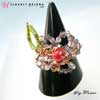 Shy Flower wire wrap ring