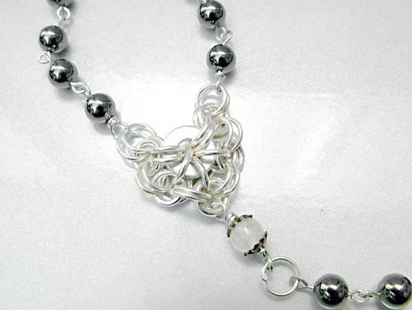 Hematite and Moonstone handmade rosary Hematite and Moonstone handmade rosary