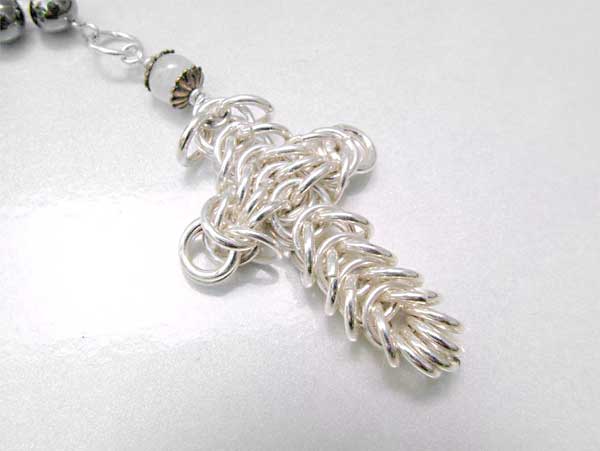 Hematite and Moonstone handmade rosary Hematite and Moonstone handmade rosary