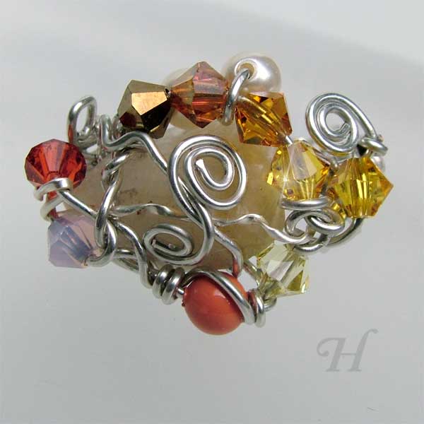 Free Formi Wire Wrapped Jewelry Ring ch0234 Free Formi Wire Wrapped Jewelry Ring