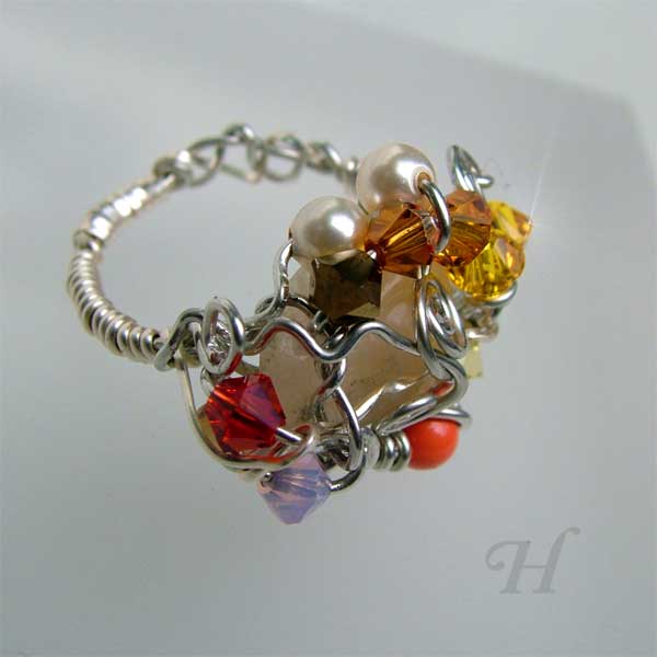 Free Formi Wire Wrapped Jewelry Ring ch0234 Free Formi Wire Wrapped Jewelry Ring