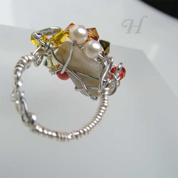 Free Formi Wire Wrapped Jewelry Ring ch0234 Free Formi Wire Wrapped Jewelry Ring