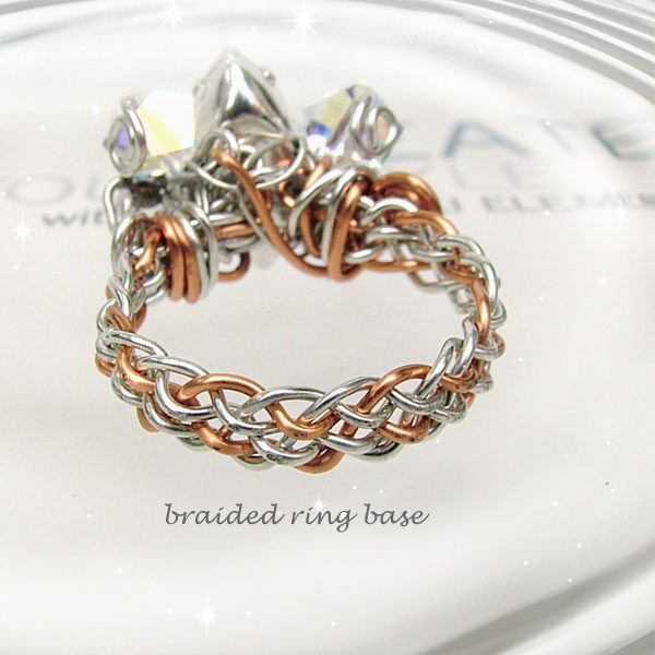 Metallic Starlight Swarovski Wire Wrapped Jewelry Ring