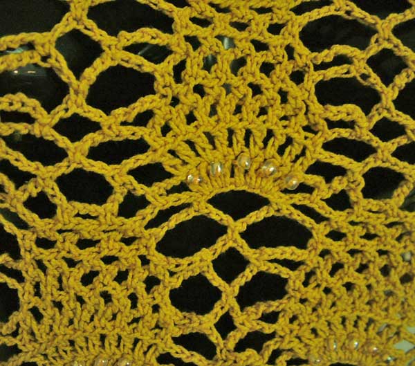 Beaded Pineapple Open Crochet work crop top Beaded Pineapple Open Crochet work crop top