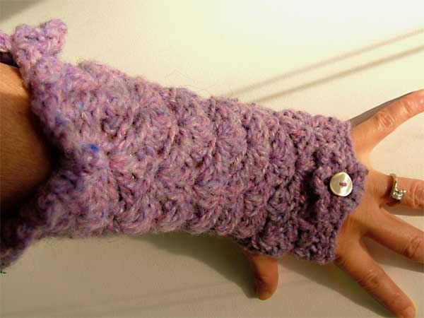 Long Romance Crochet Fingerless Gloves Hand Warmers