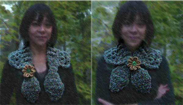 hand knitted neck shawl or neckwarmer hand knitted neck shawl or neckwarmer
