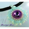 Beaded Rivoli pendant